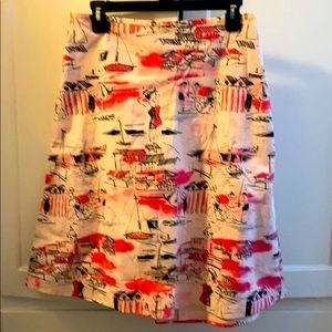 Axcess pink skirt with beachy print, size 10